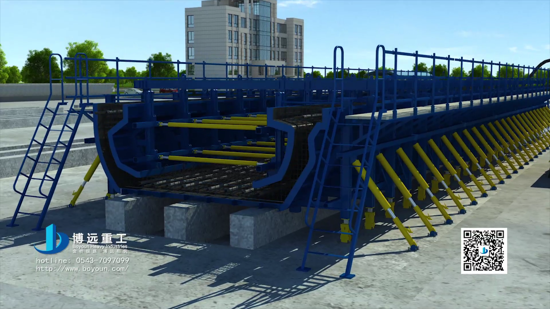 U型梁施工演示動(dòng)畫